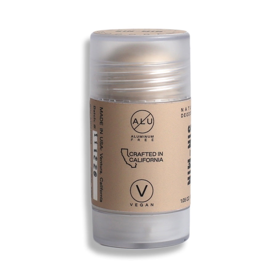 SIN-MIN Natural Deodorant Packaging Side