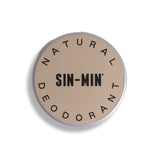 SIN-MIN Natural Deodorant Packaging Top of tube