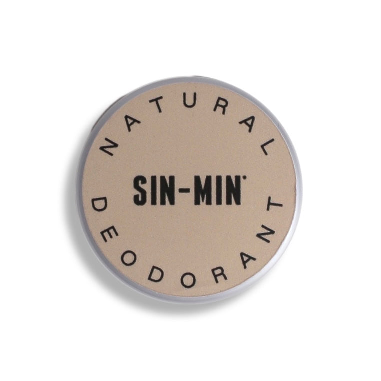 SIN-MIN Natural Deodorant Packaging Top of tube