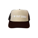 I love Hot Buns Trucker Hat Tan and Brown