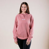 Model wearing size large SIN-MIN sweatshirt