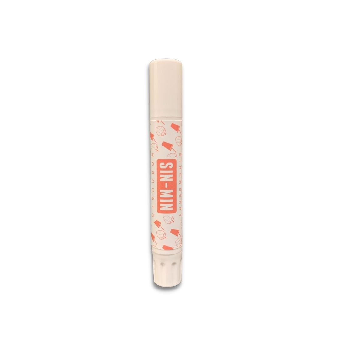 strawberry horchata lip balm packaging
