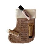 burlap stocking with SIN-MIN products