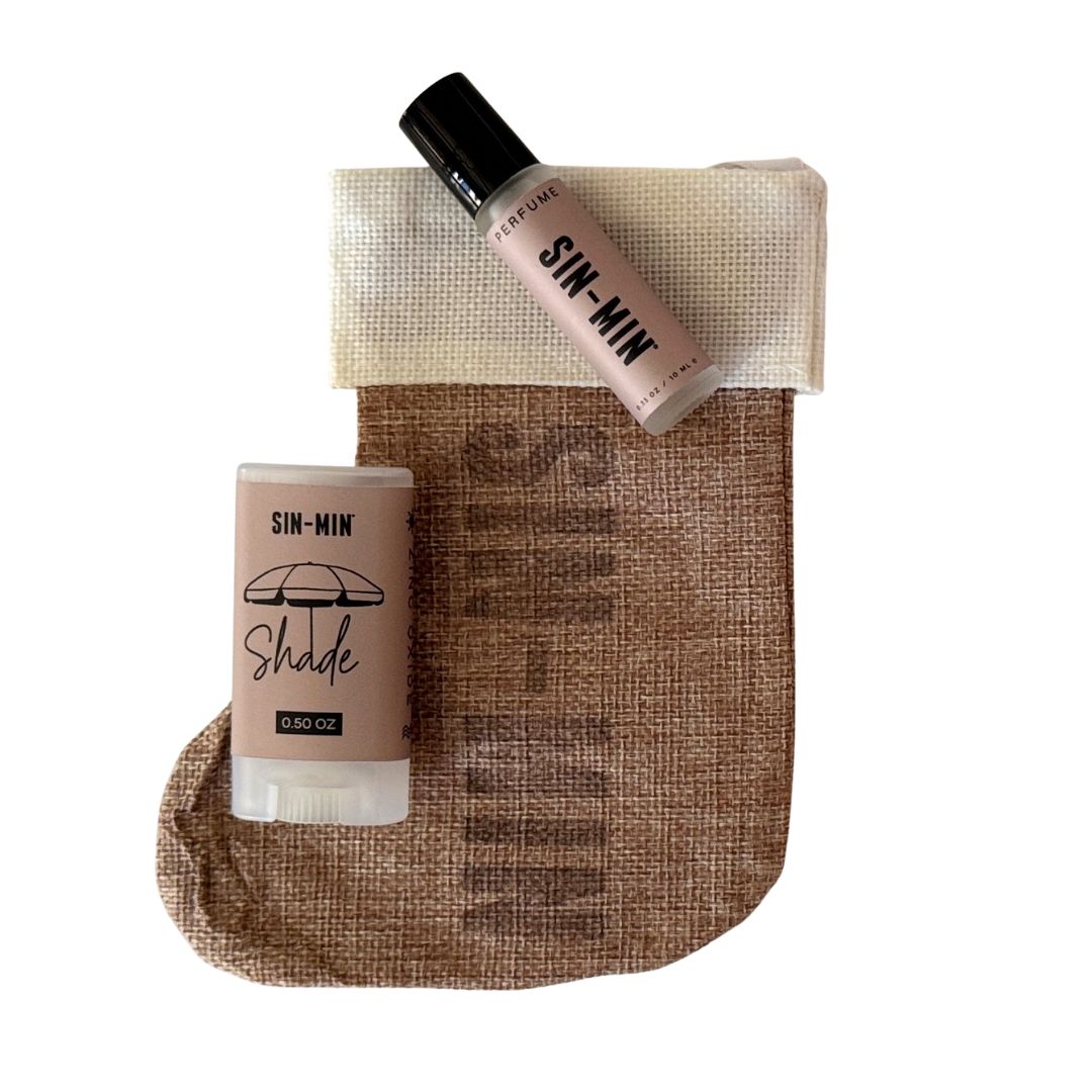 burlap stocking with SIN-MIN products
